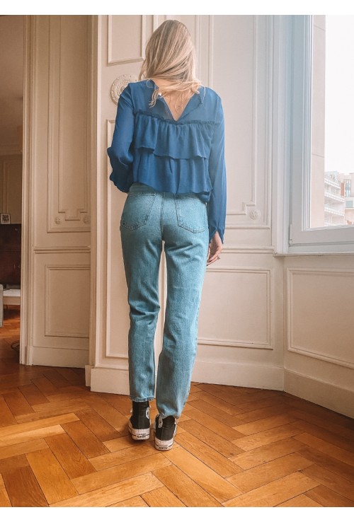 Jeans OLI bleu clair coupe mum