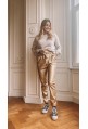 Pants IVY in golden imitation leather