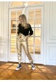 Pants IVY in golden imitation leather