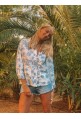 Chemise veste TIGER avec imprimé bleu