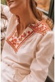 Blouse Paul with red embroidery