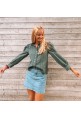 Chemisier AQUA en coton brodé vert