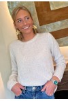 Pull NOE ECRU ras du cou en laine mérinos