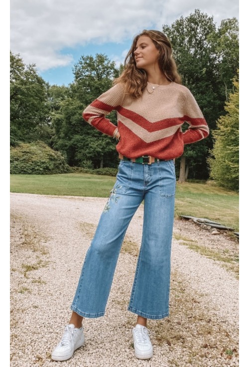 Jeans SCOTT flare grey or blue