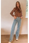Jeans flare EASTON bleu