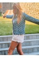 Veste ZACK en jeans bleu délavé matelassé