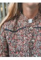 Veste ZAZIE en coton matelassé bleu marine et bordeaux