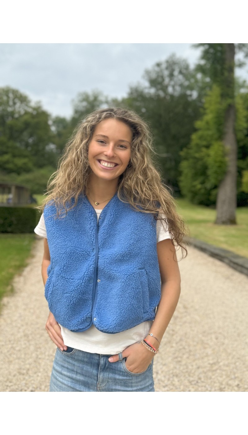 Gilet sans manche TEDDY BLEU