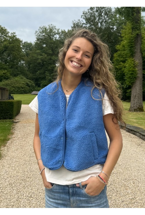 Gilet sans manche TEDDY BLEU