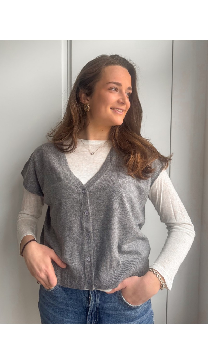 Gilet sans manche DAPHNE GRIS