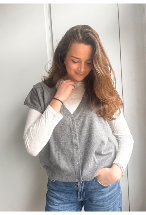 Gilet sans manche DAPHNE GRIS
