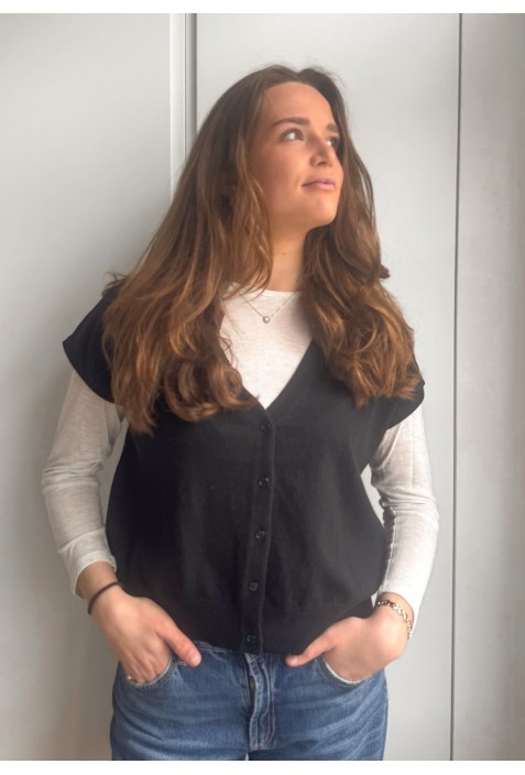 Gilet sans manche DAPHNE NOIR Gilet sans manche DAPHNE NOIR