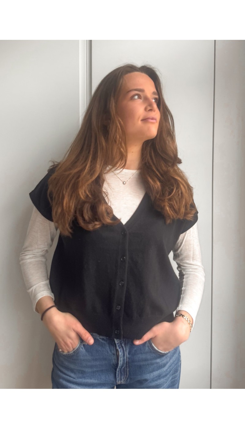 Gilet sans manche DAPHNE NOIR