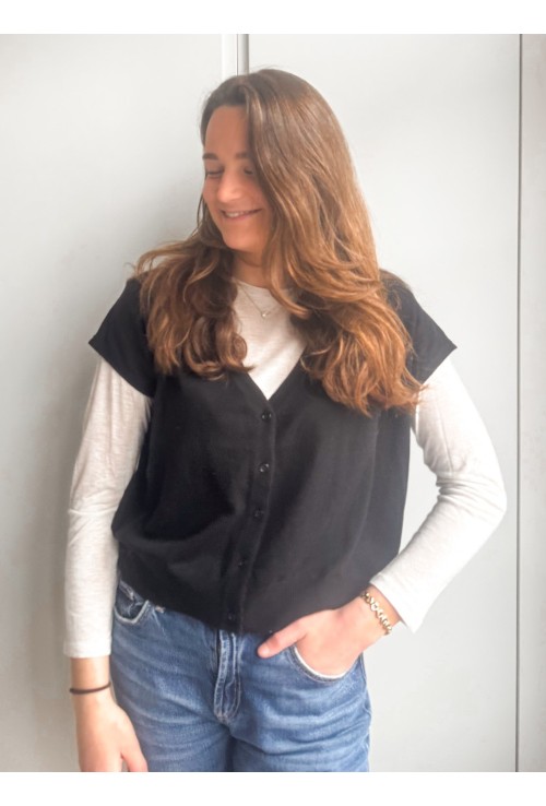 Gilet sans manche DAPHNE NOIR