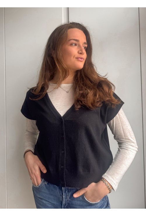Gilet sans manche DAPHNE NOIR