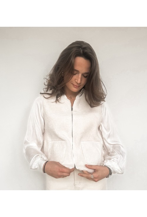 Gilet sans manche TEDDY ECRU