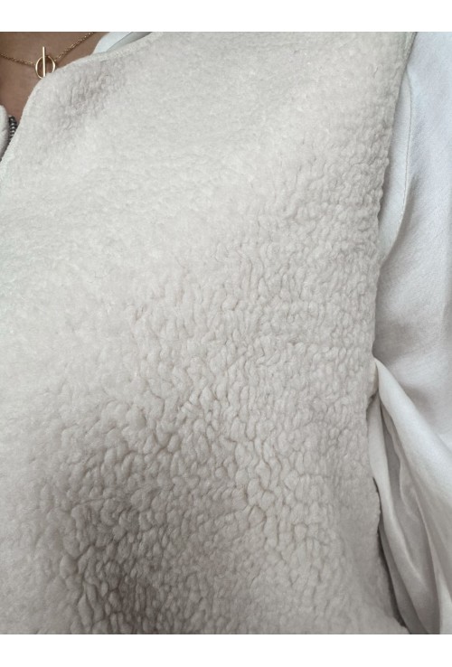 Gilet sans manche TEDDY ECRU