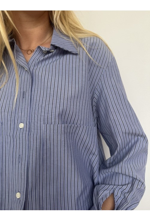 Chemise MAZARINE BLEUE à lignes tennis