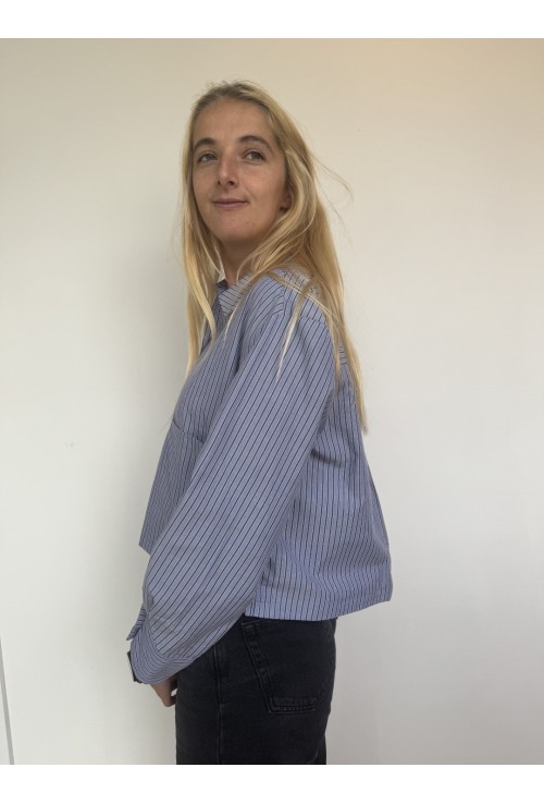 Chemise MAZARINE BLEUE à lignes tennis