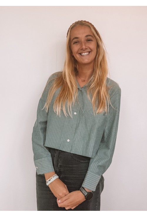 Chemise MAZARINE VERTE à lignes tennis