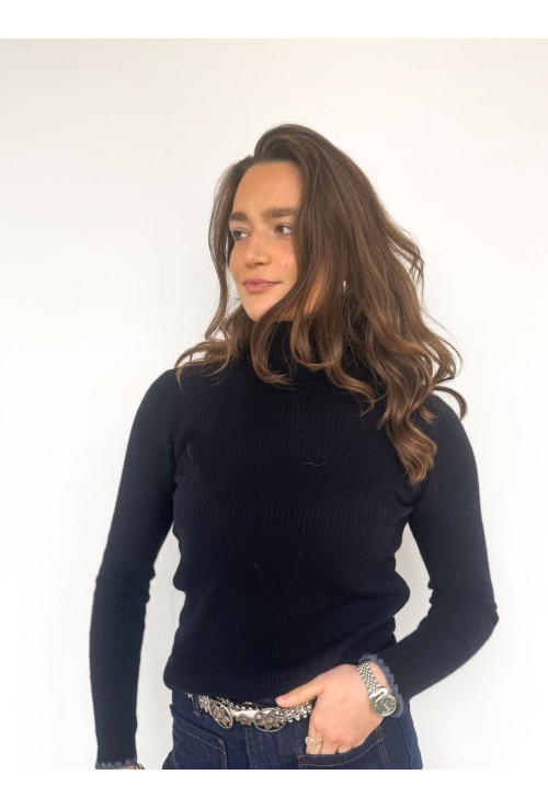 Pull col roulé TOMMY BLEU NUIT