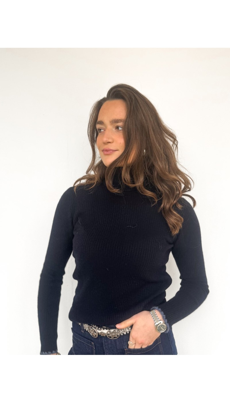 Pull col roulé TOMMY BLEU NUIT