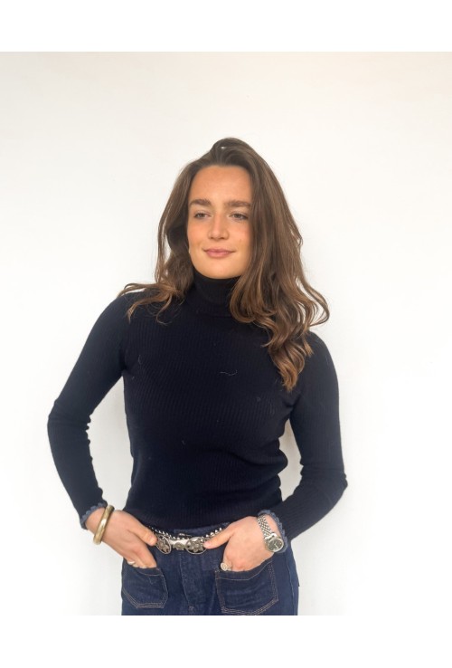 Pull col roulé TOMMY BLEU NUIT