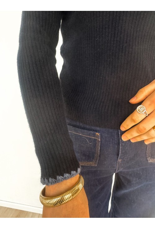 Pull col roulé TOMMY BLEU NUIT