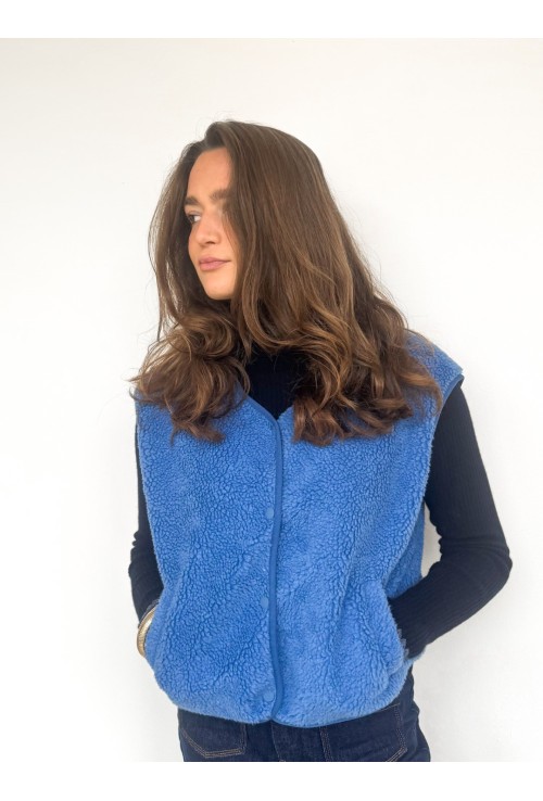 Gilet sans manche TEDDY BLEU