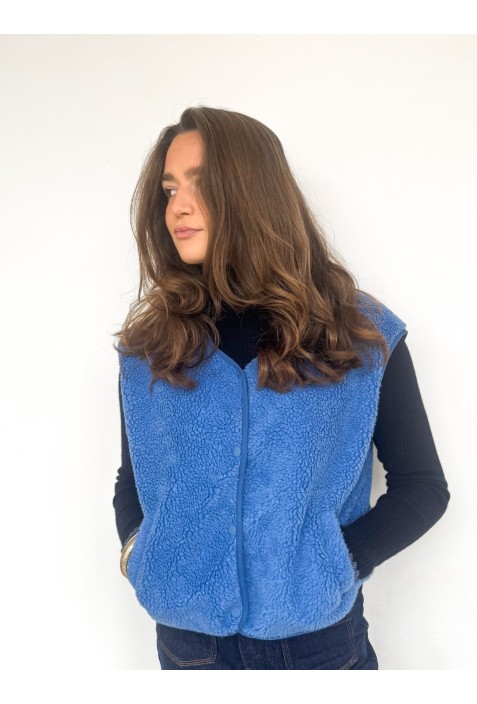 Gilet sans manche TEDDY BLEU