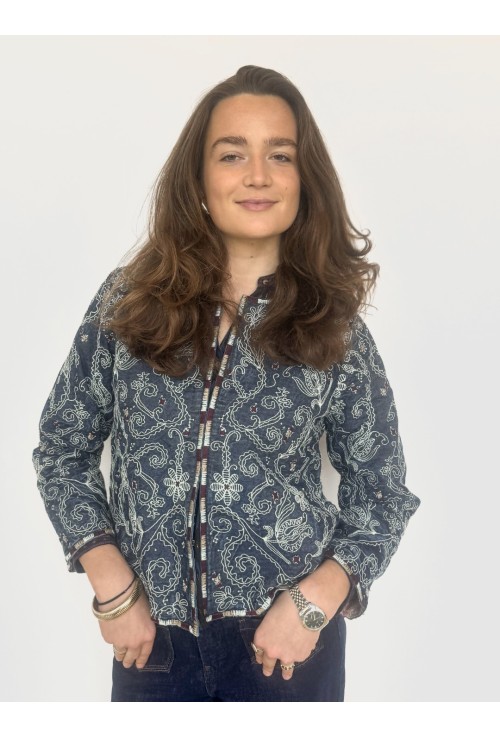 Veste brodée OLIVER BLEU JEAN