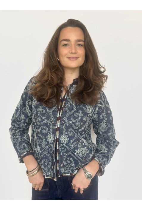 Veste brodée OLIVER BLEU JEAN