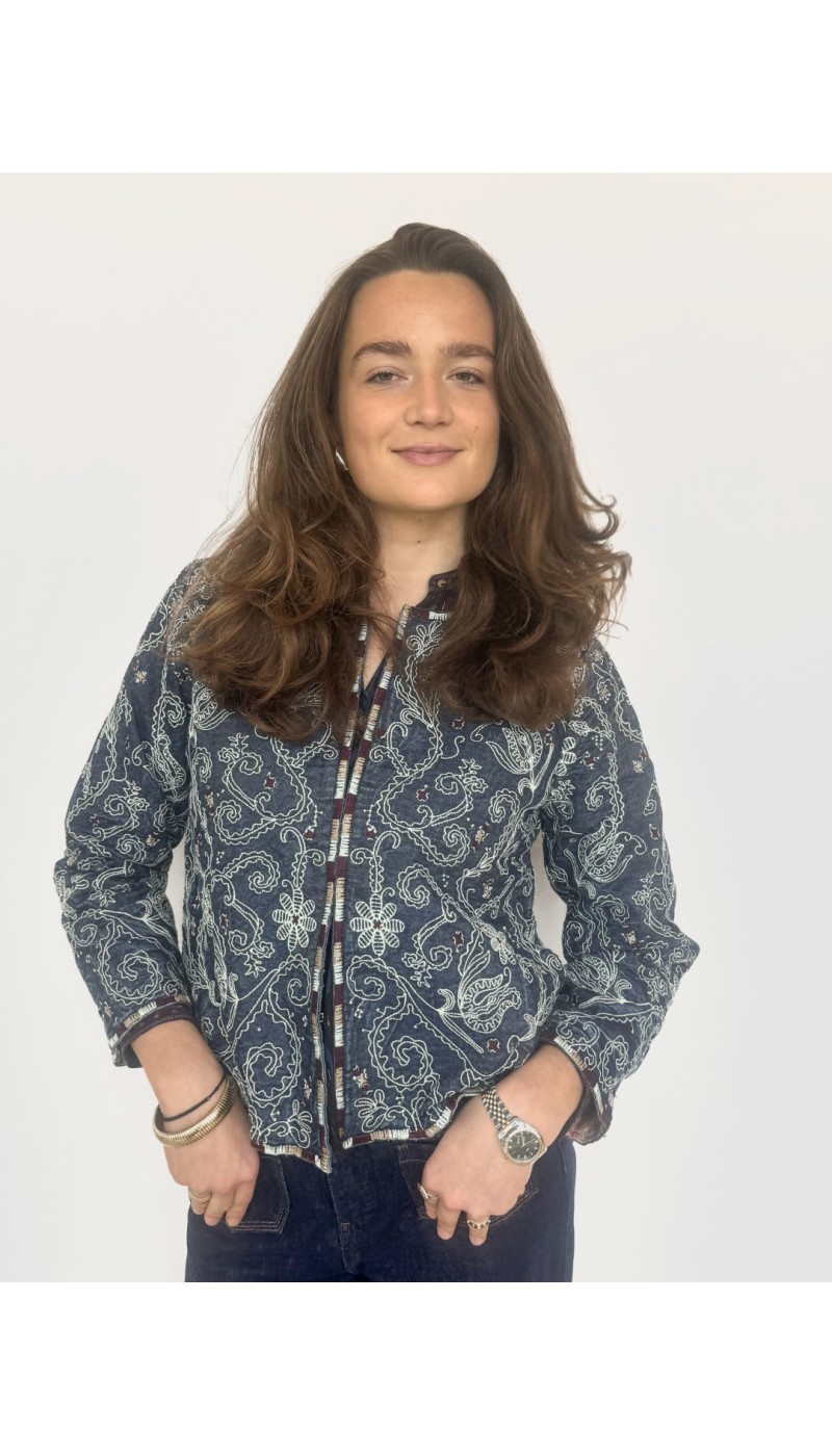 Veste brodée OLIVER BLEU JEAN