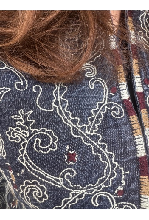 Veste brodée OLIVER BLEU JEAN