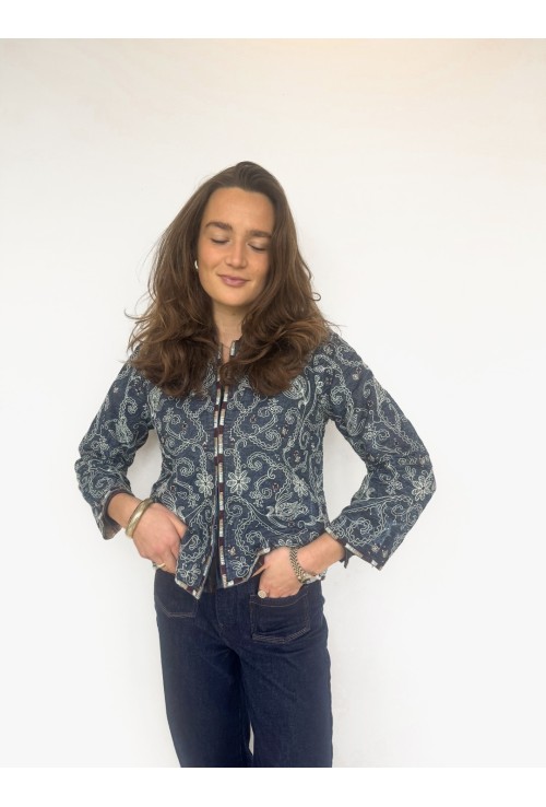 Veste brodée OLIVER BLEU JEAN