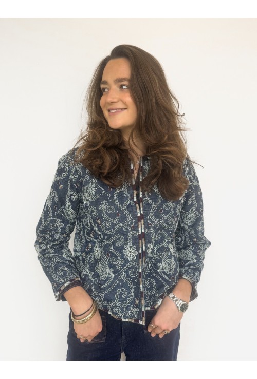 Veste brodée OLIVER BLEU JEAN