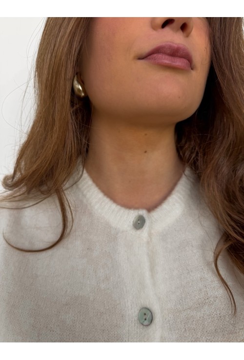 Gilet sans manche MOHAIR ECRU