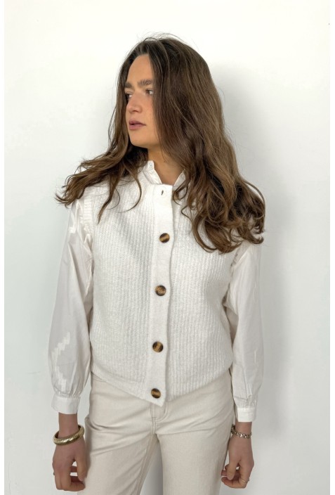 Gilet sans manche LUCIEN  ECRU