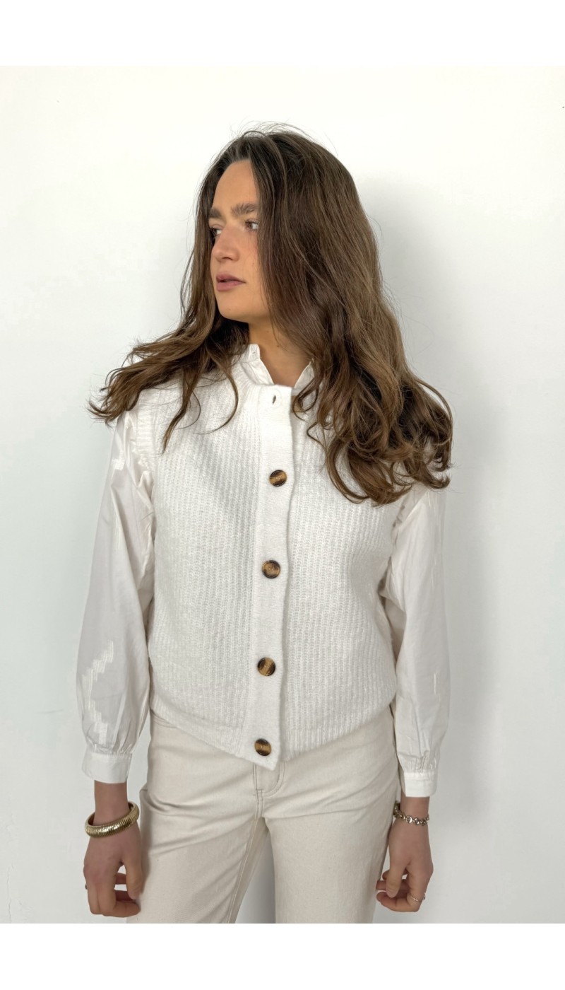 Gilet sans manche LUCIEN  ECRU