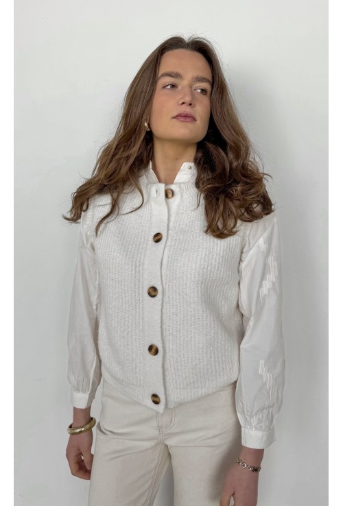 Gilet sans manche LUCIEN  ECRU