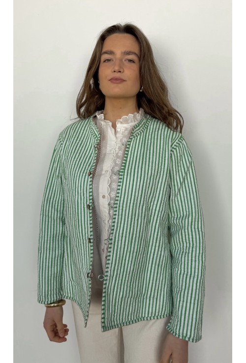 Veste indienne SURYA GRISE réversible