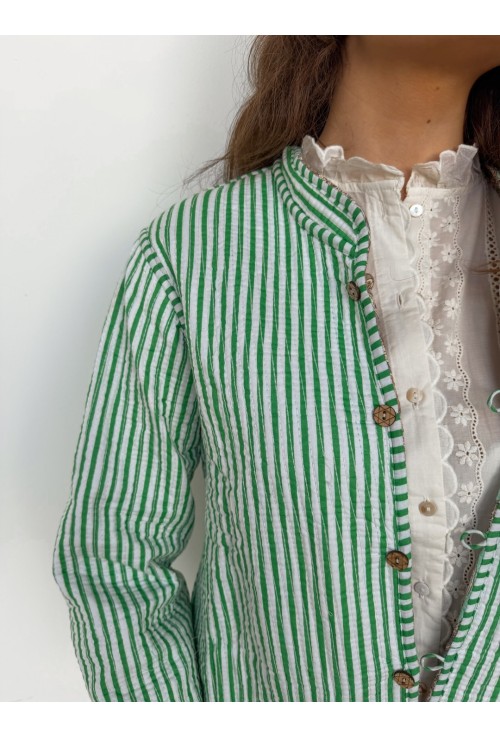 Veste indienne SURYA GRISE réversible